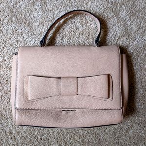 Karl Lagerfeld light pink crossbody satchel